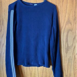 2/$10! HEAVYWEIGHT JUNCTURE UNISEX RIBBED WHITE STRIPPED LONG SLEEVE SHIRT 🍀 2